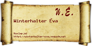 Winterhalter Éva névjegykártya